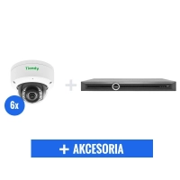 Zestaw monitoring do domu sklepu mieszkania 6 kamer 4Mpx - komplet