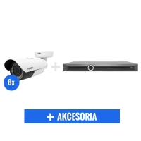 Zestaw Monitoring 8 kamer Tiandy 4Mpix MOTOZOOM  TC-NC43M-P