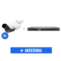 Kompletny zestaw monitoringu - 6 kamer Tiandy 2Mpix STARLIGHT TC-NC23M/S-P